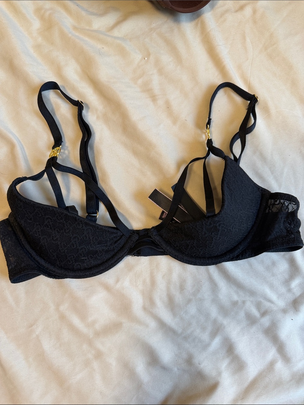 Victoria's Secret Black Lace Strappy Underwire Bra